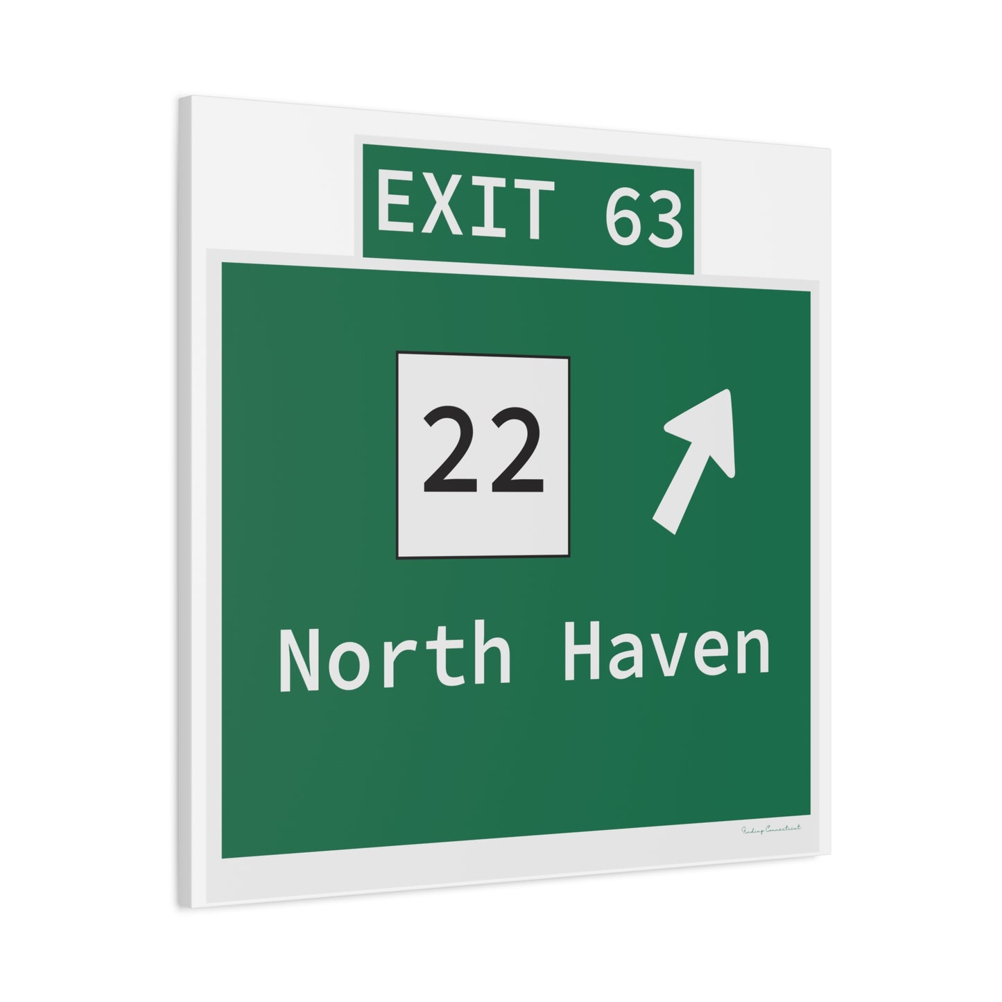Vintage WCP Exit 63 Sign Matte Canvas, Stretched, 1.25"