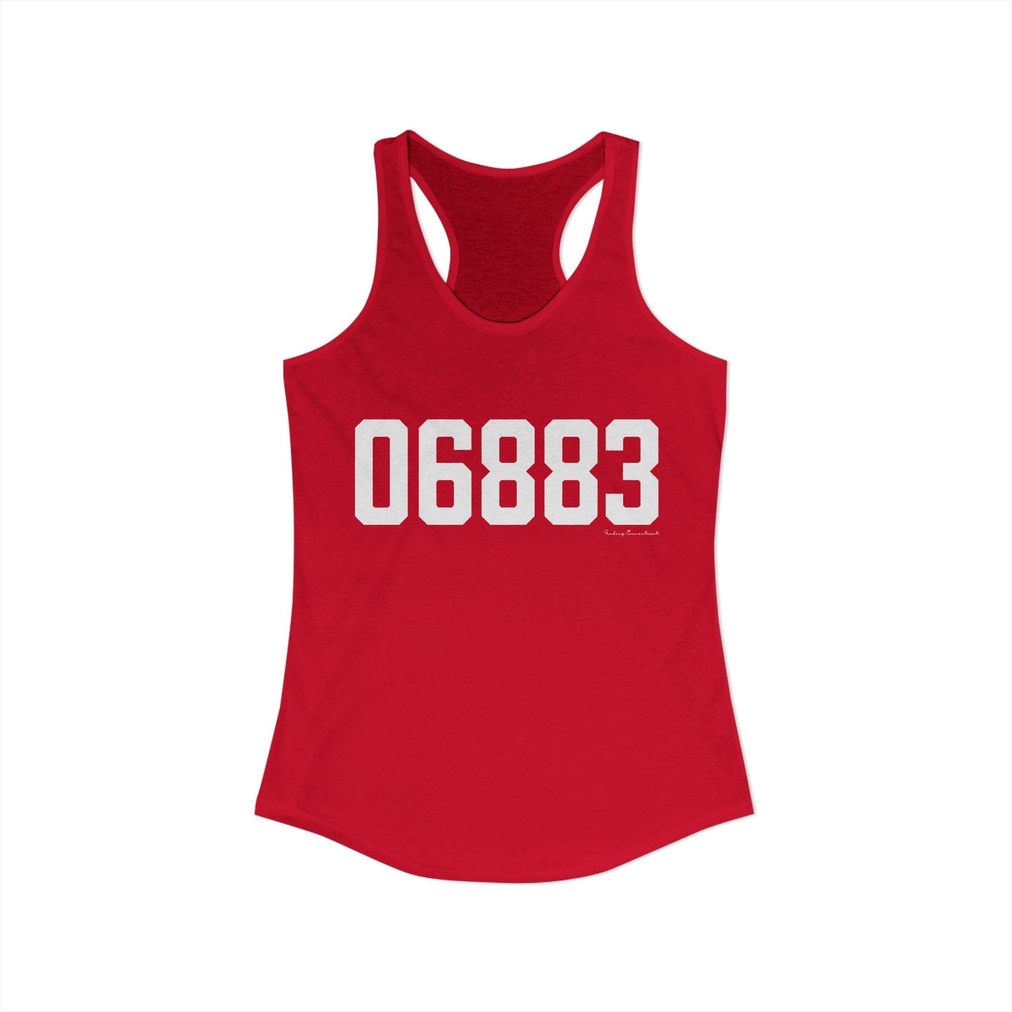 06883 Weston CT Zip Code Women's Ideal Racerback Tank Top