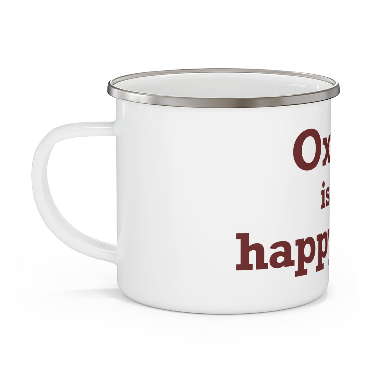 Oxford is My Happy Place Enamel Camping Mug