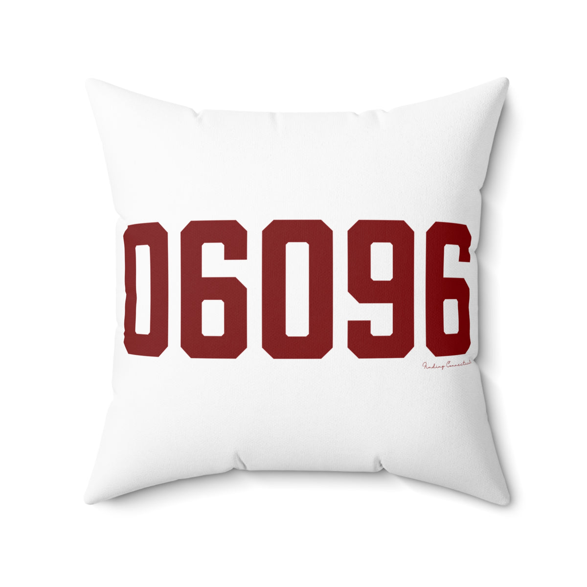06096 Windsor Locks  Connecticut Zip Code Polyester Square Pillow