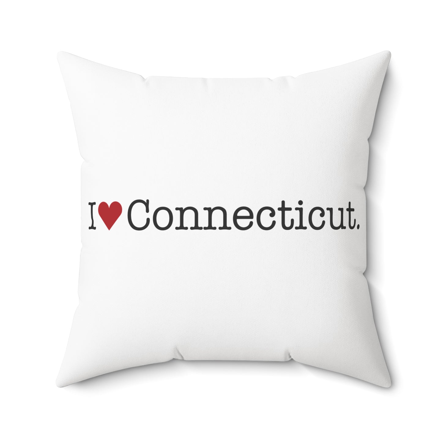I Heart Connecticut. Spun Polyester Square Pillow