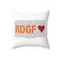 Ridgefield Love Spun Polyester Square Pillow