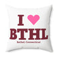I Heart BTHL Spun Polyester Square Pillow