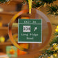 Vintage Merritt Parkway Exit 34 Glass Ornaments