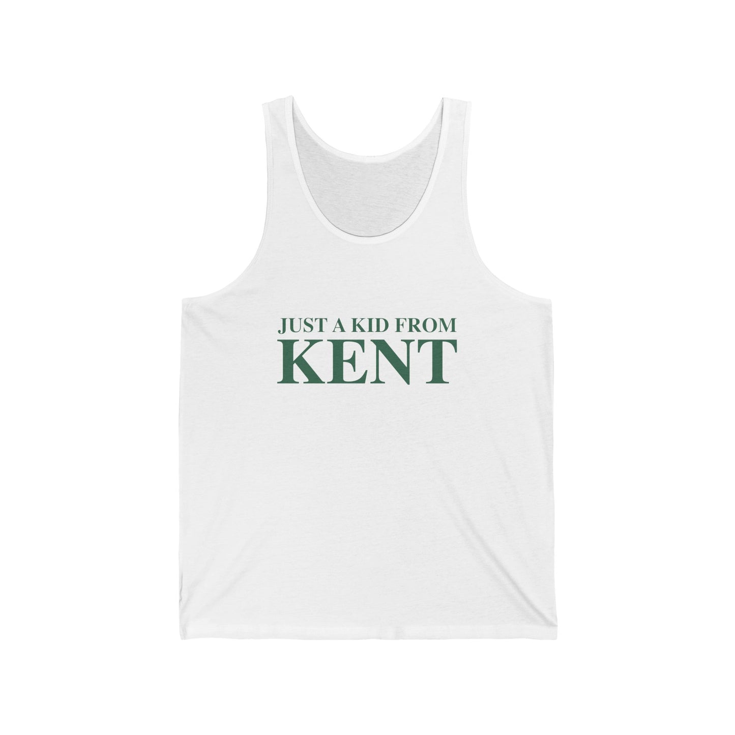 Just a kid from Kent Unisex Jersey Tank Top