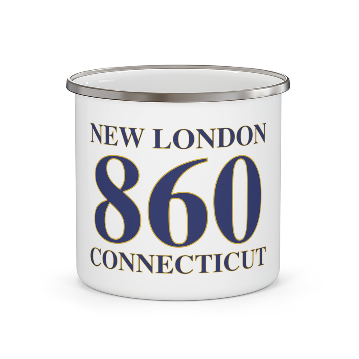New London 860 Connecticut Enamel Camping Mug