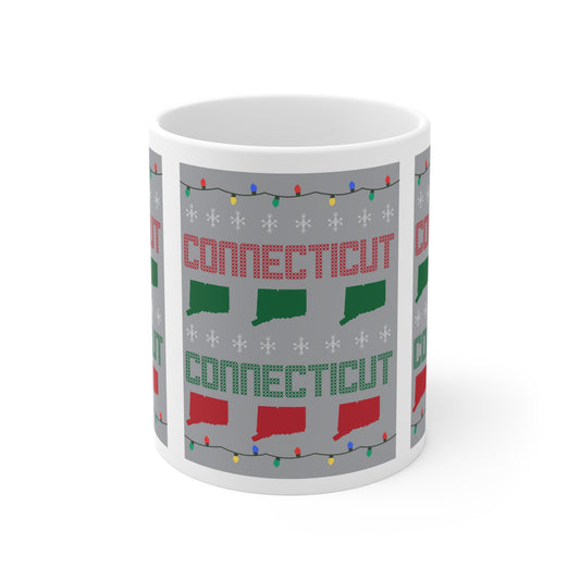 Connecticut Ugly Holiday Mug 11oz