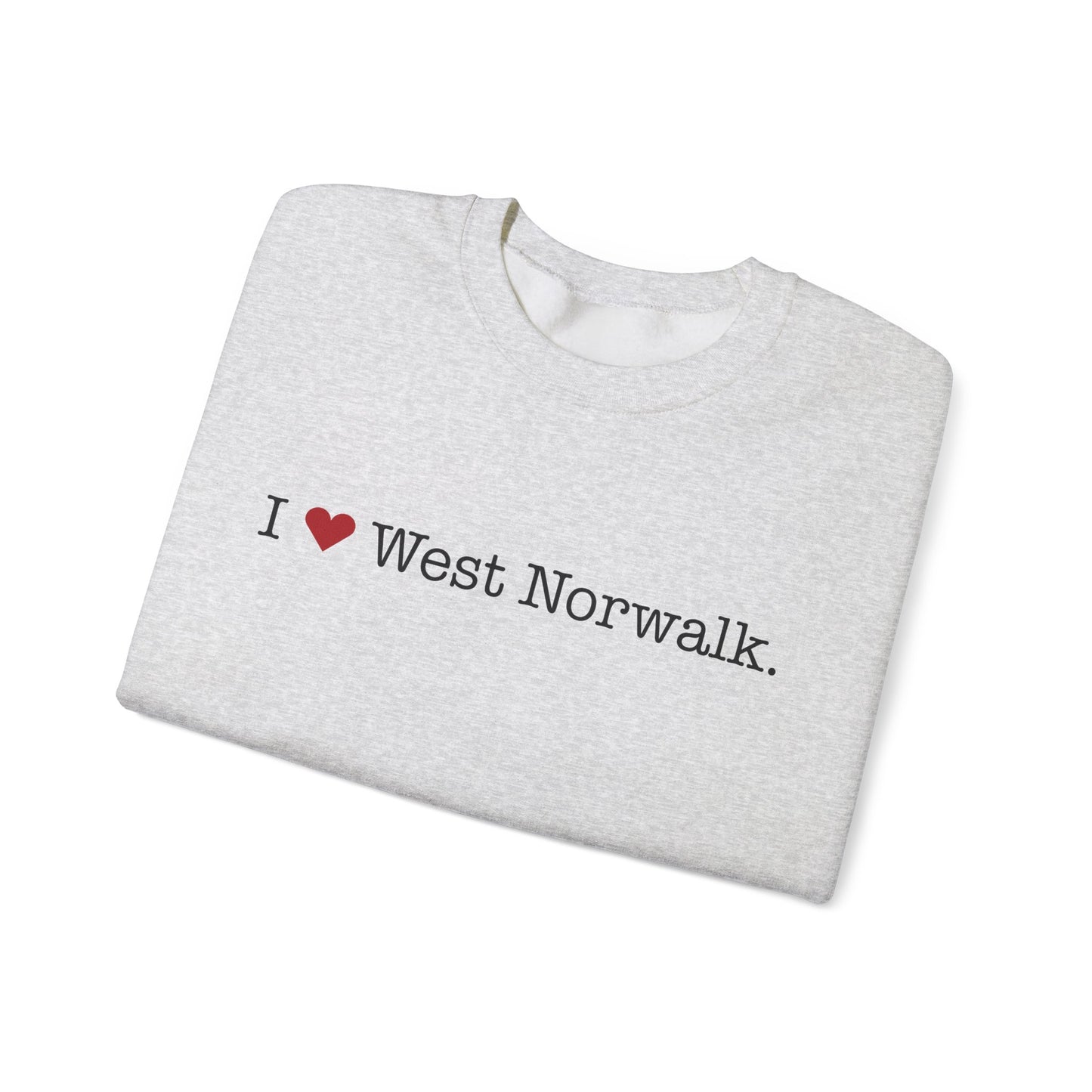 I Heart West Norwalk. Unisex Heavy Blend™ Crewneck Sweatshirt