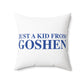 Just a kid from Goshen Polyester Square Pillow