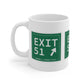 Vintage Exit 51  Merritt Parkway Sign Mug 11oz