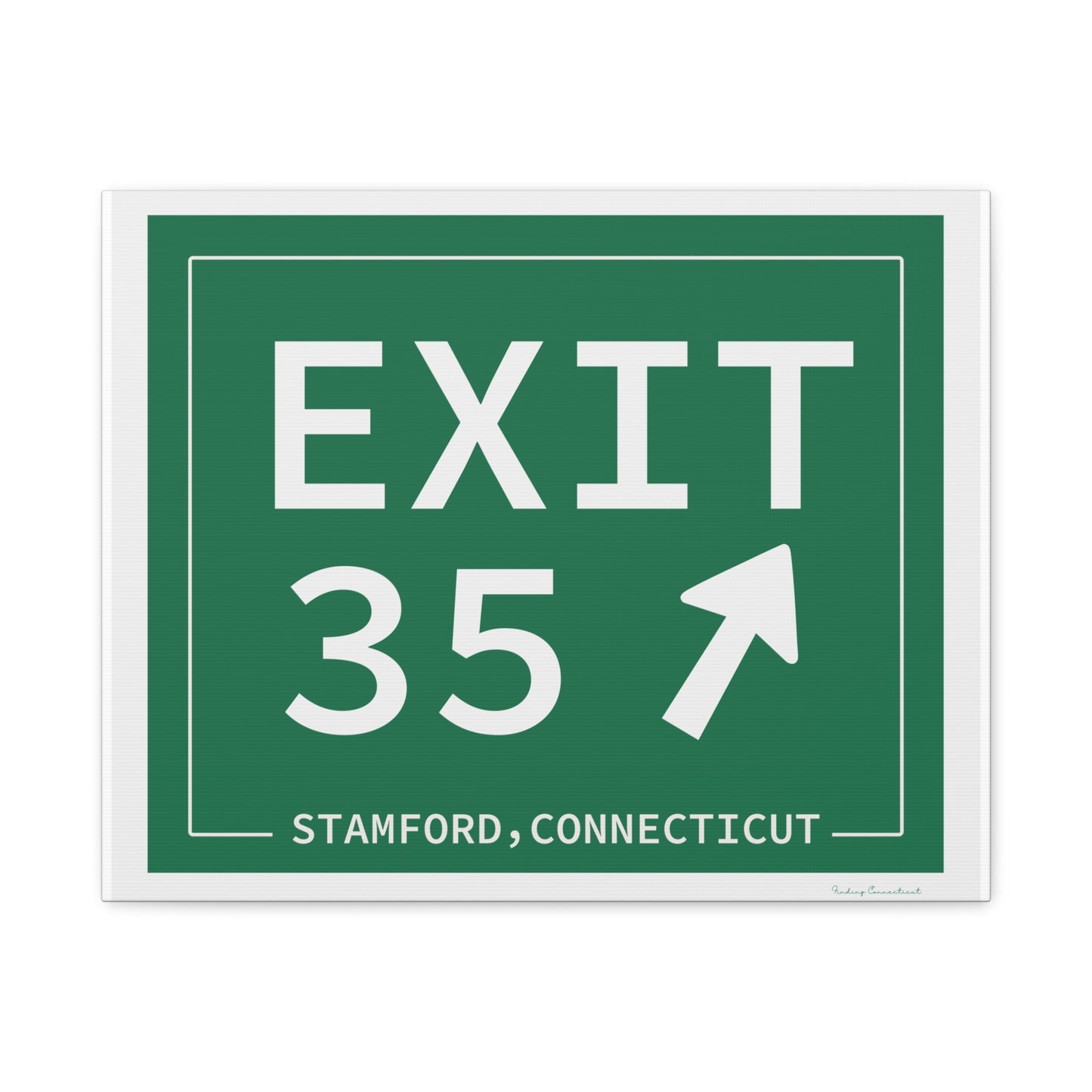 Vintage Exit 35 Merritt Parkway Sign Matte Canvas, Stretched, 1.25"