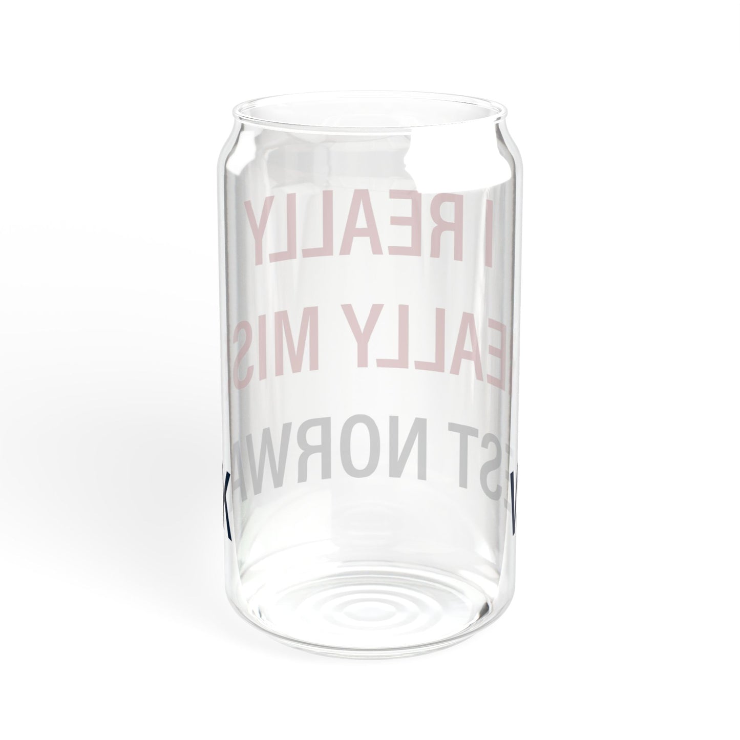 I Really Really Miss West Norwalk Sipper Glass, 16oz
