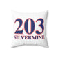 203 Silvermine Red, White & Blue Spun Polyester Square Pillow
