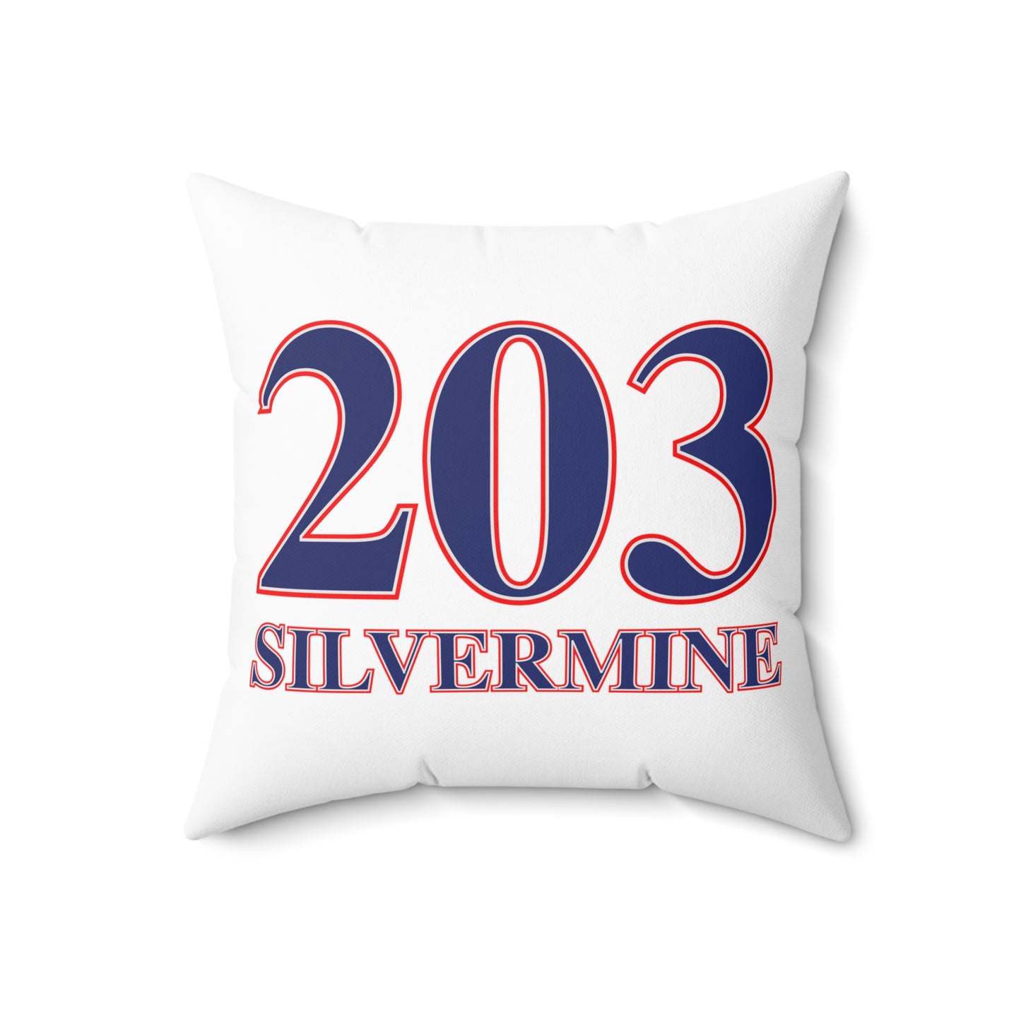 203 Silvermine Red, White & Blue Spun Polyester Square Pillow