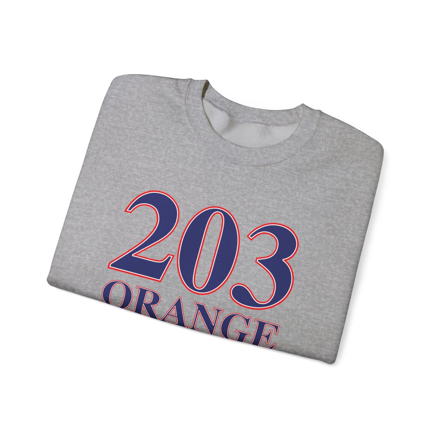 203 Orange Red White & Blue Unisex Heavy Blend™ Crewneck Sweatshirt