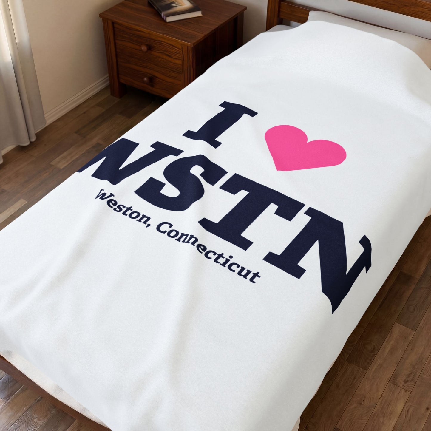 I Heart WSTN Velveteen Plush Blanket