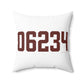 06234 Brooklyn Connecticut Zip Code Spun Polyester Square Pillow