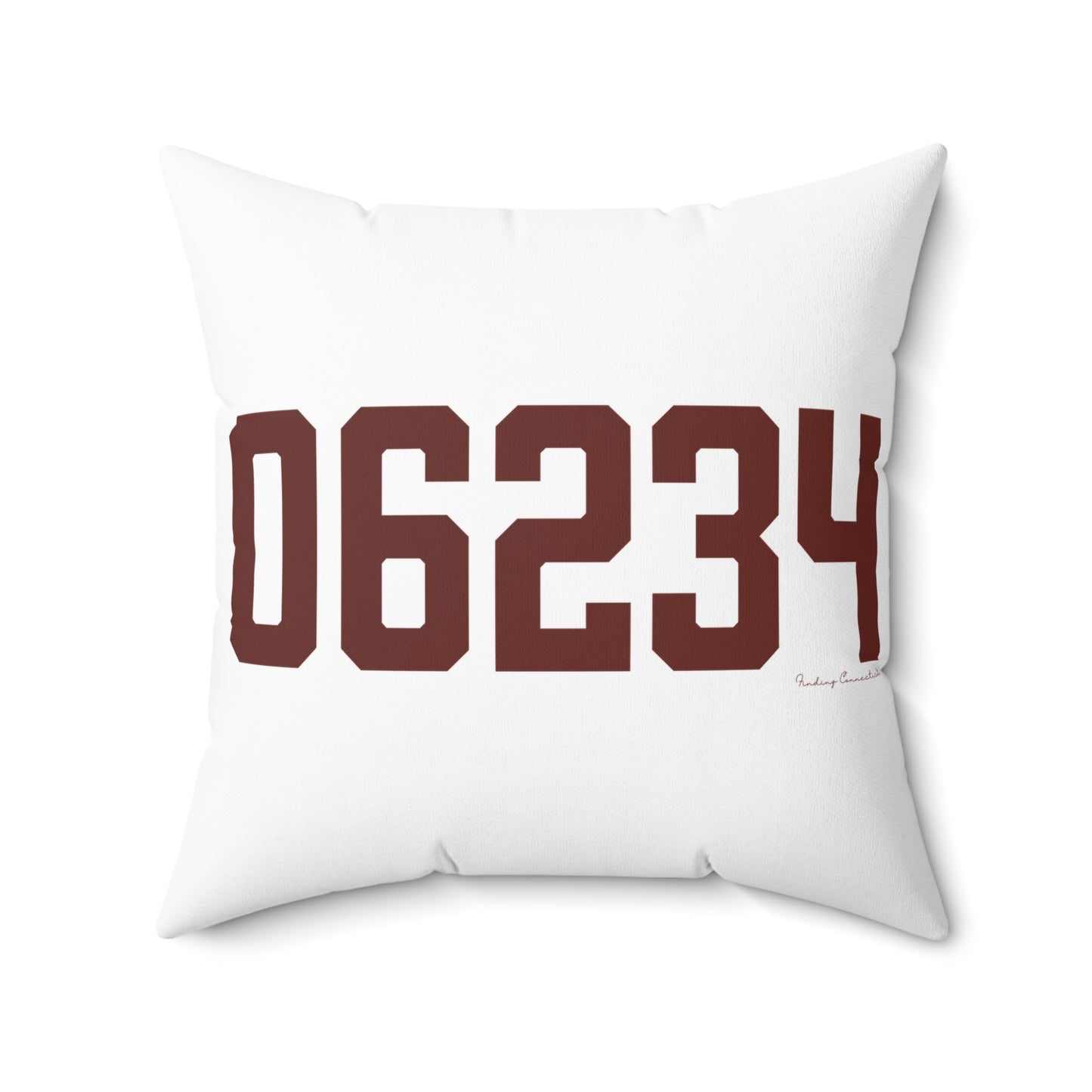 06234 Brooklyn Connecticut Zip Code Spun Polyester Square Pillow