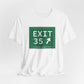 Vintage Exit 35 Merritt Parkway Sign Unisex Jersey Short Sleeve T-Shirt