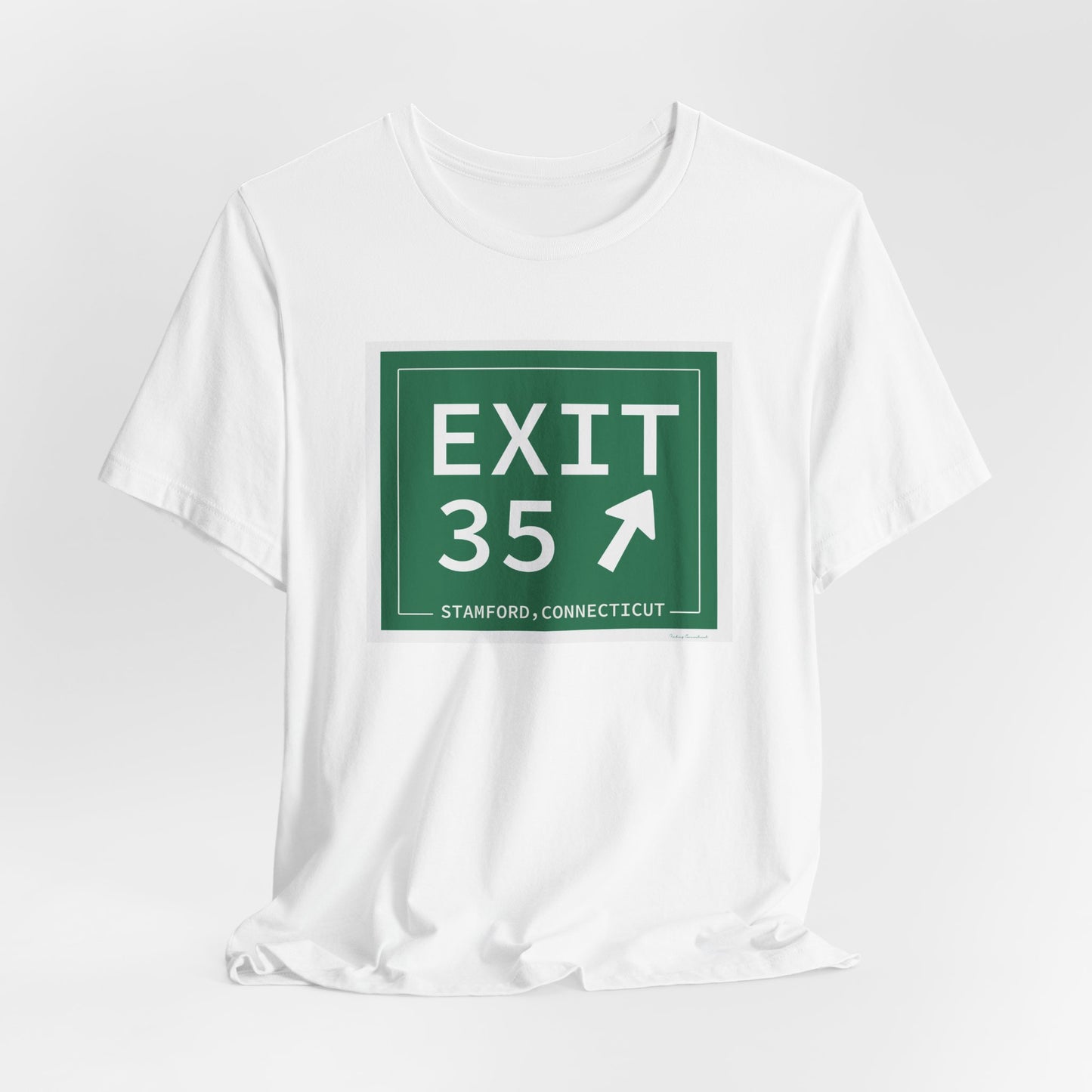 Vintage Exit 35 Merritt Parkway Sign Unisex Jersey Short Sleeve T-Shirt