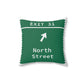 Vintage Merritt Parkway Exit 31 Sign Spun Polyester Square Pillow