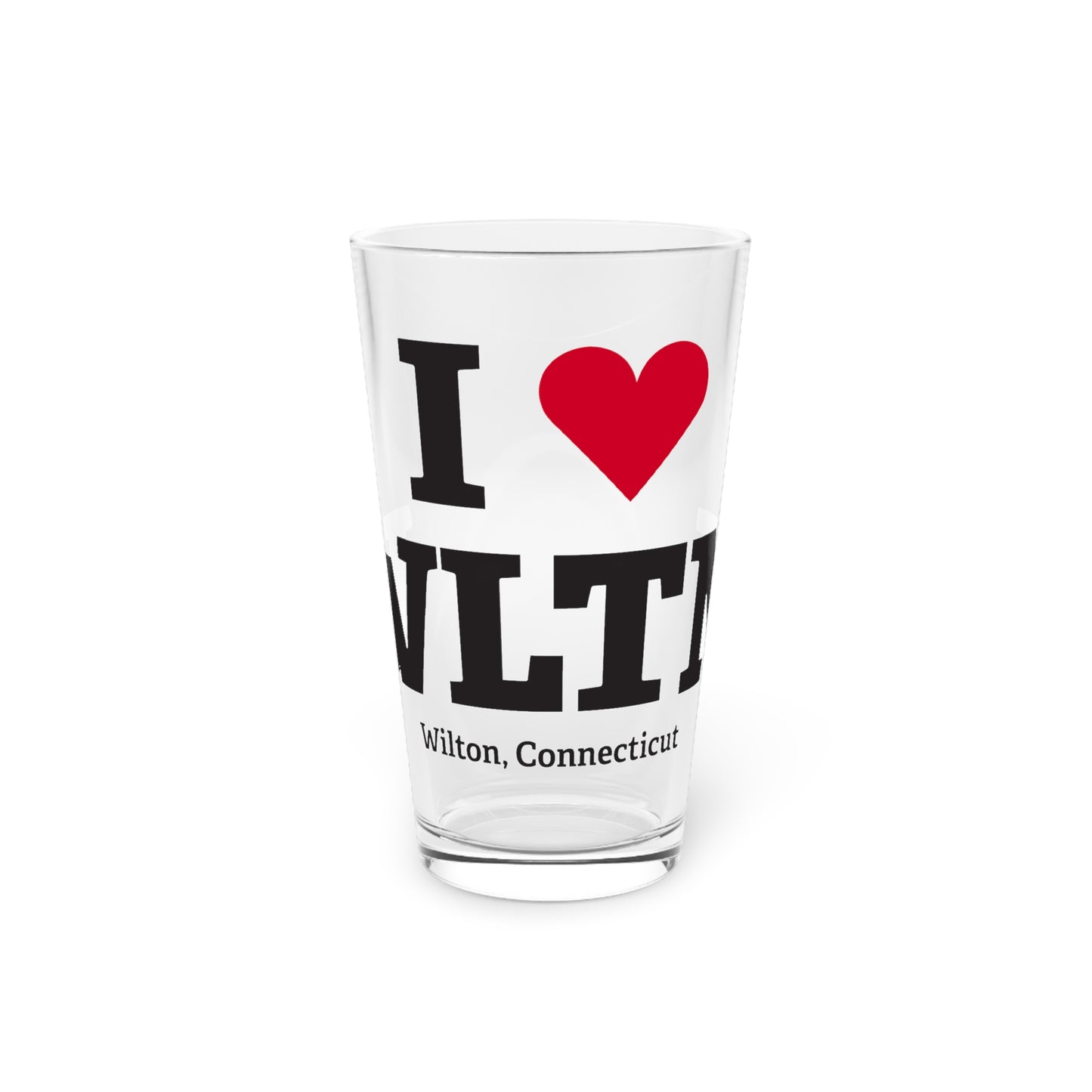 I Heart WLTN Pint Glass, 16oz