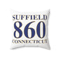 Suffield 860 Connecticut Polyester Square Pillow