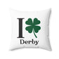 I Clover Derby Spun Polyester Square Pillow