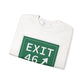 Vintage Exit 46 Merritt Parkway Sign Unisex Heavy Blend™ Crewneck Sweatshirt