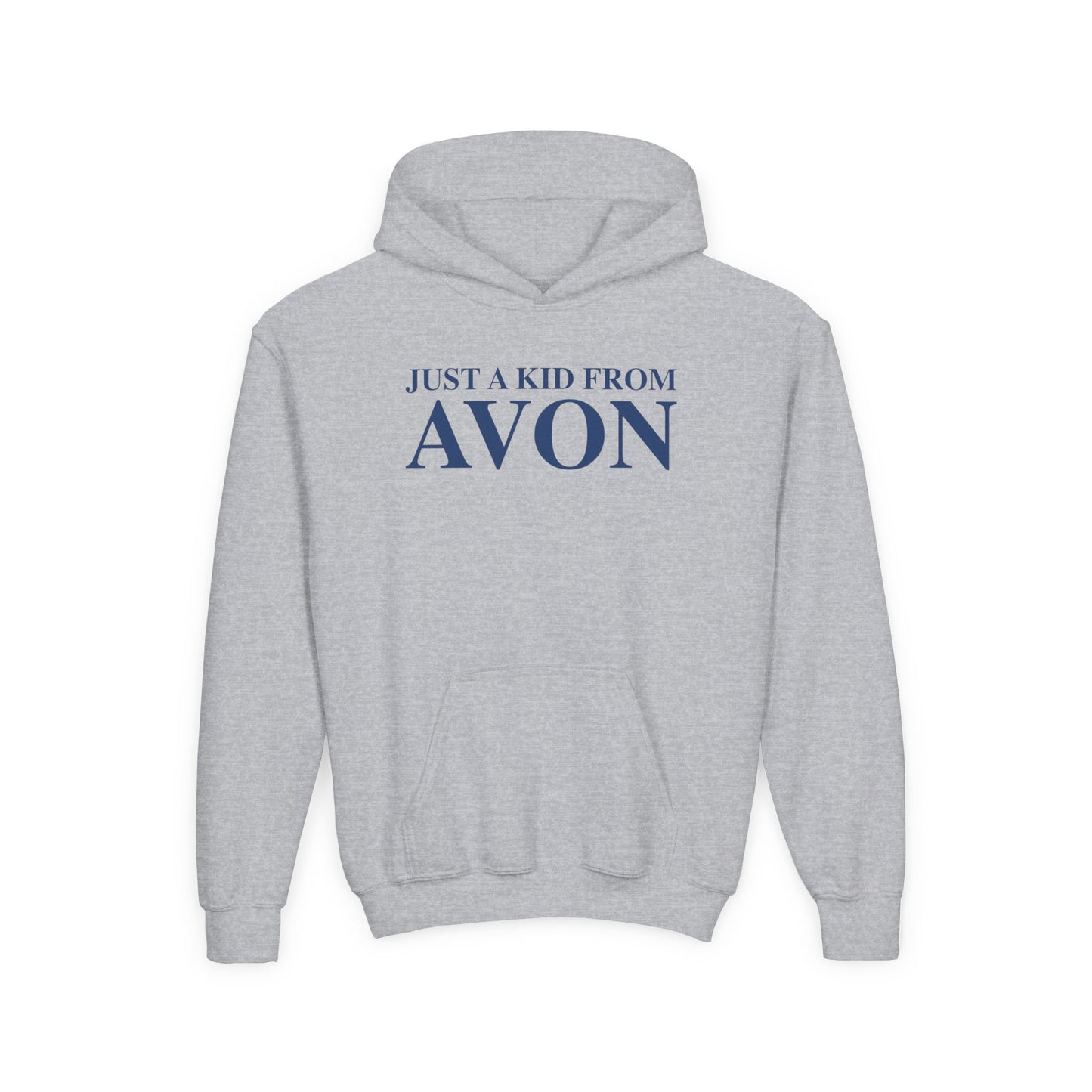 Just a kid from Avon Youth Heavy Blend Hooded Sweatshirt