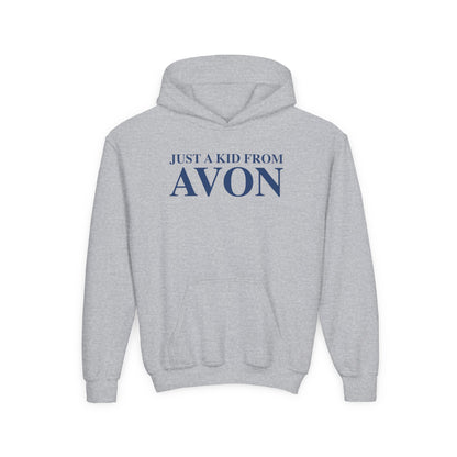 Just a kid from Avon Youth Heavy Blend Hooded Sweatshirt