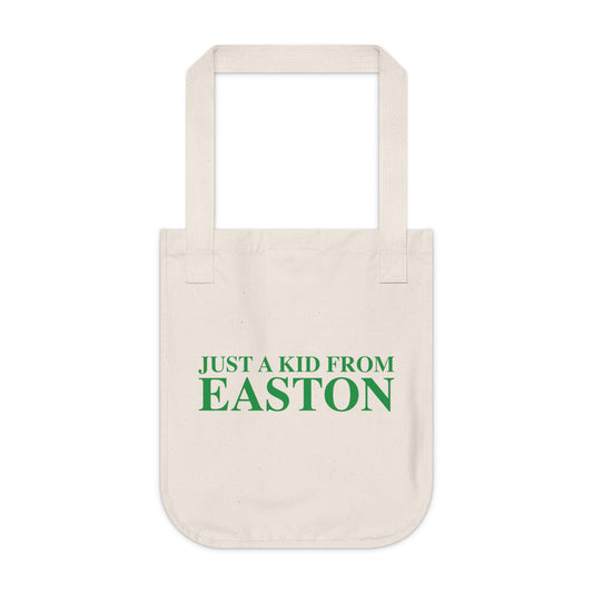 Just a kid from Easton Organic Canvas Tote Bag