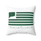 Colebrook Connecticut St. Patrick’s Day Flag Spun Polyester Square Pillow