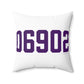 06902 Stamford Connecticut Zip Code Spun Polyester Square Pillow