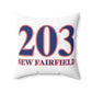 203 New FairfieldRed White & Blue Spun Polyester Square Pillow