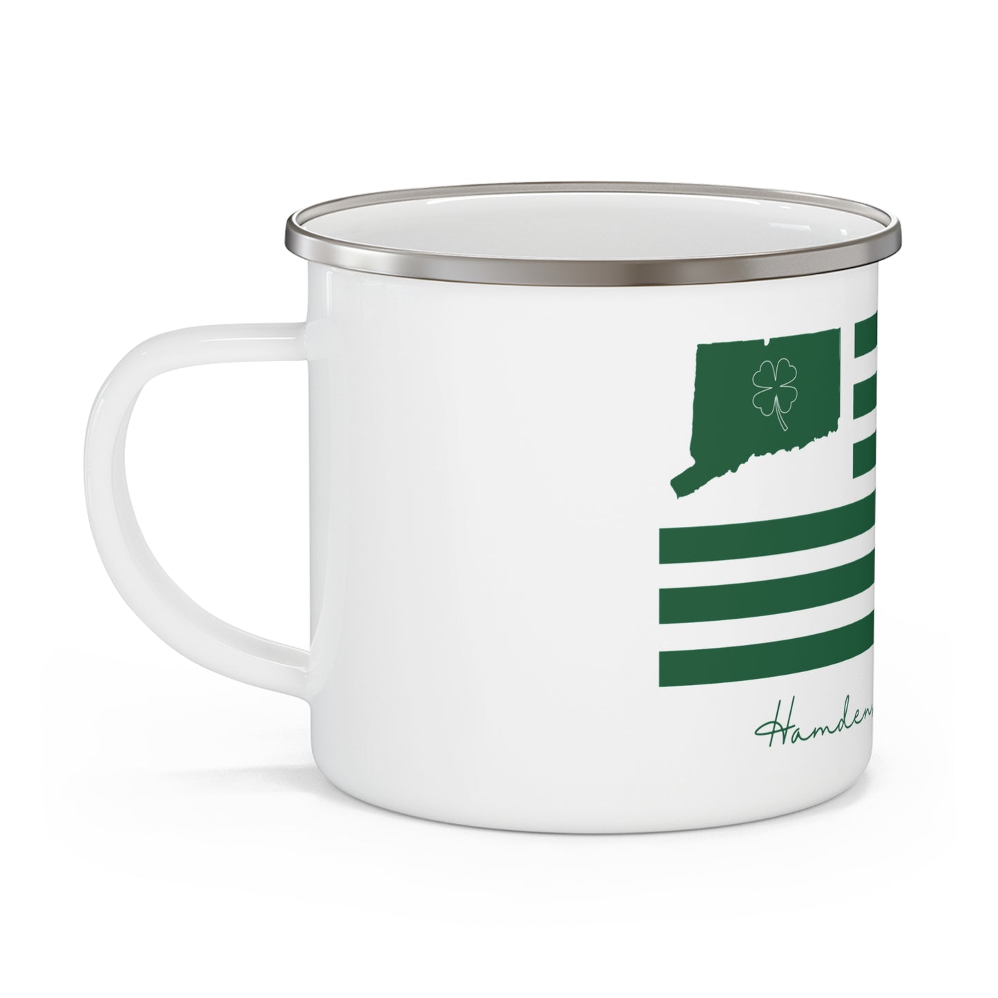 Hamden Connecticut St. Patrick’s Day Flag Enamel Camping Mug