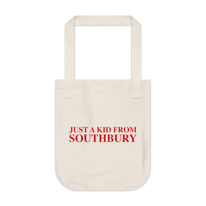Just a kid from Southbury Organic Canvas Tote Bag