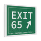 Vintage Exit 65 WCP Sign Matte Canvas, Stretched, 1.25"