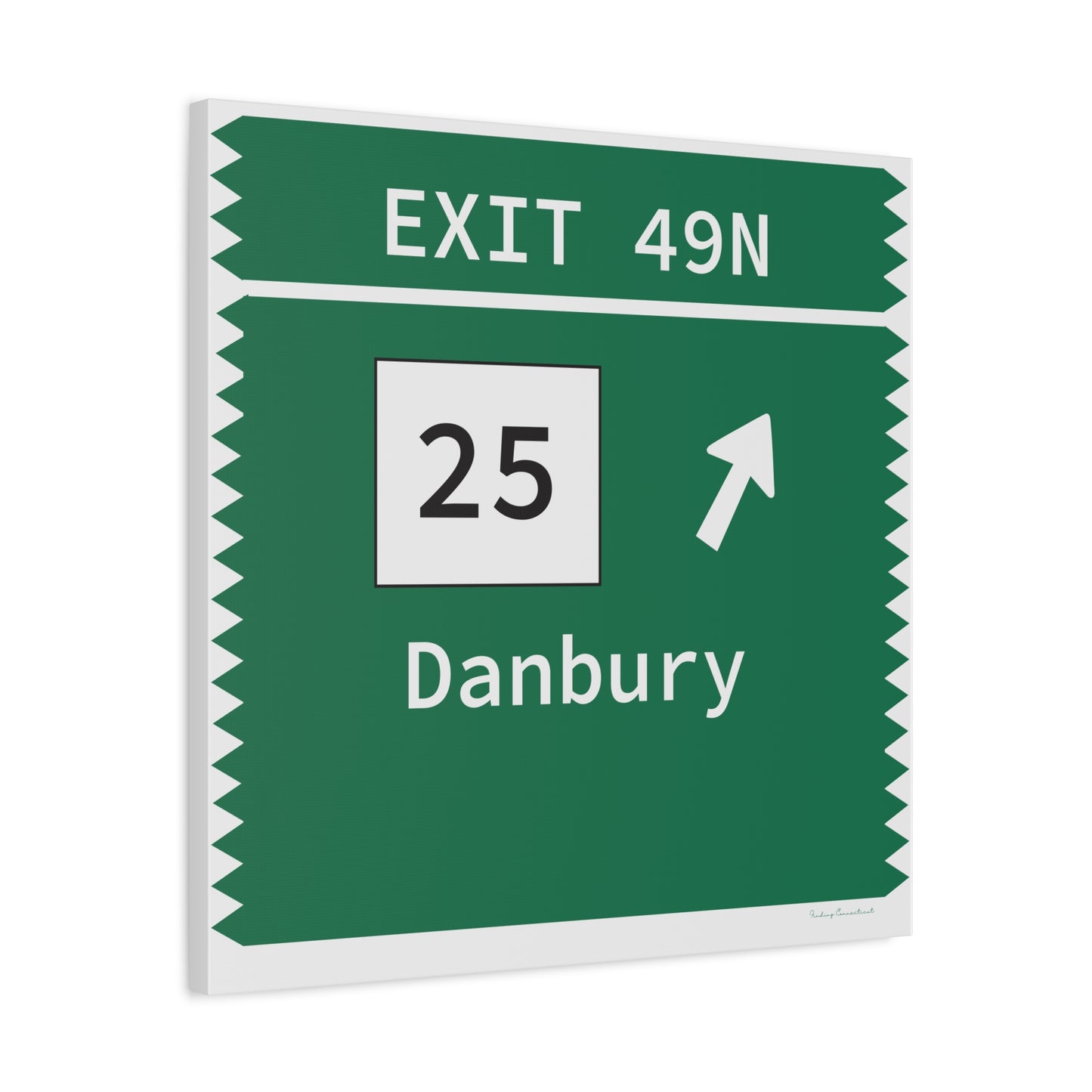 Vintage Merritt Parkway Exit 49N Sign Matte Canvas, Stretched, 1.25"