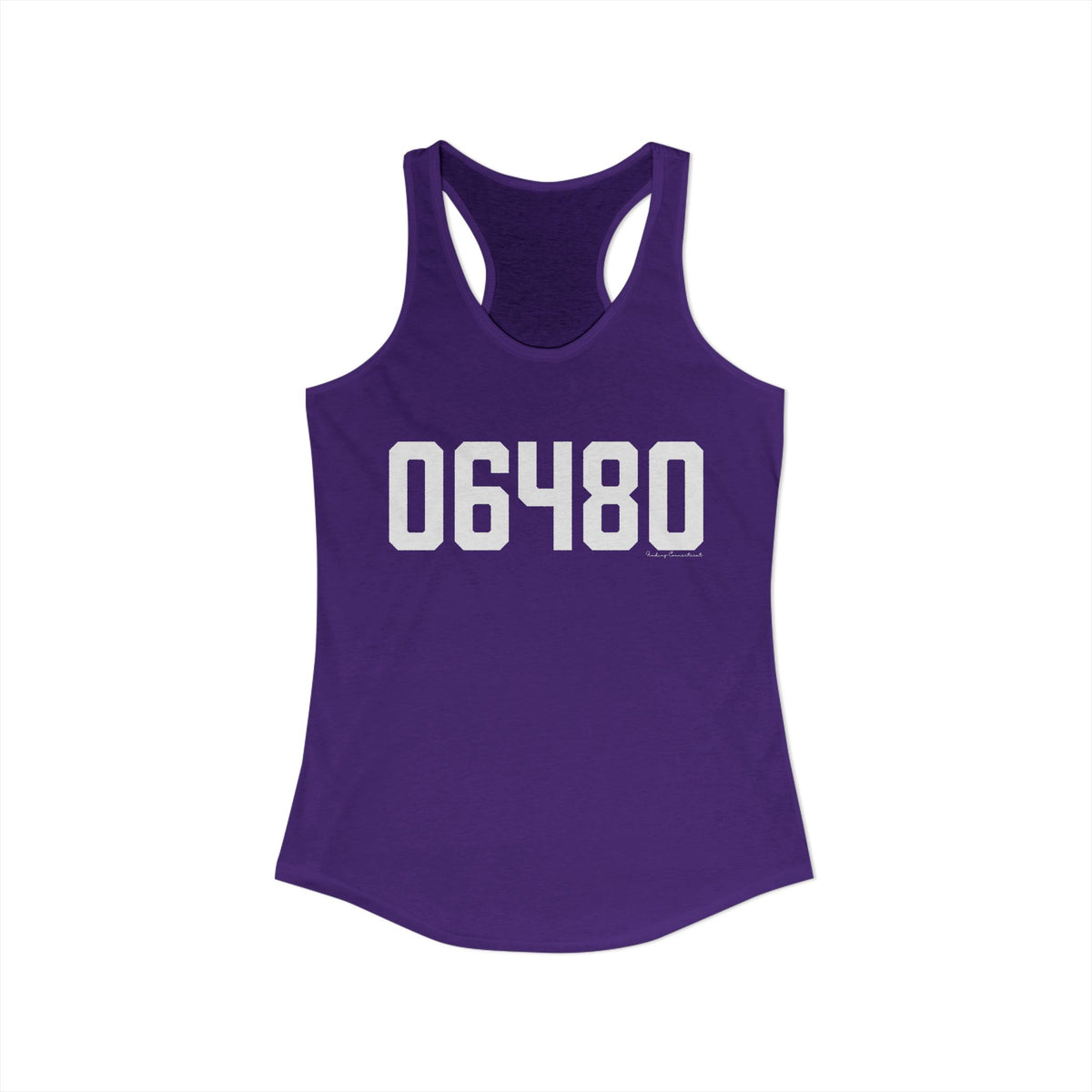 06480 Portland CT Zip Code Women's Ideal Racerback Tank Top
