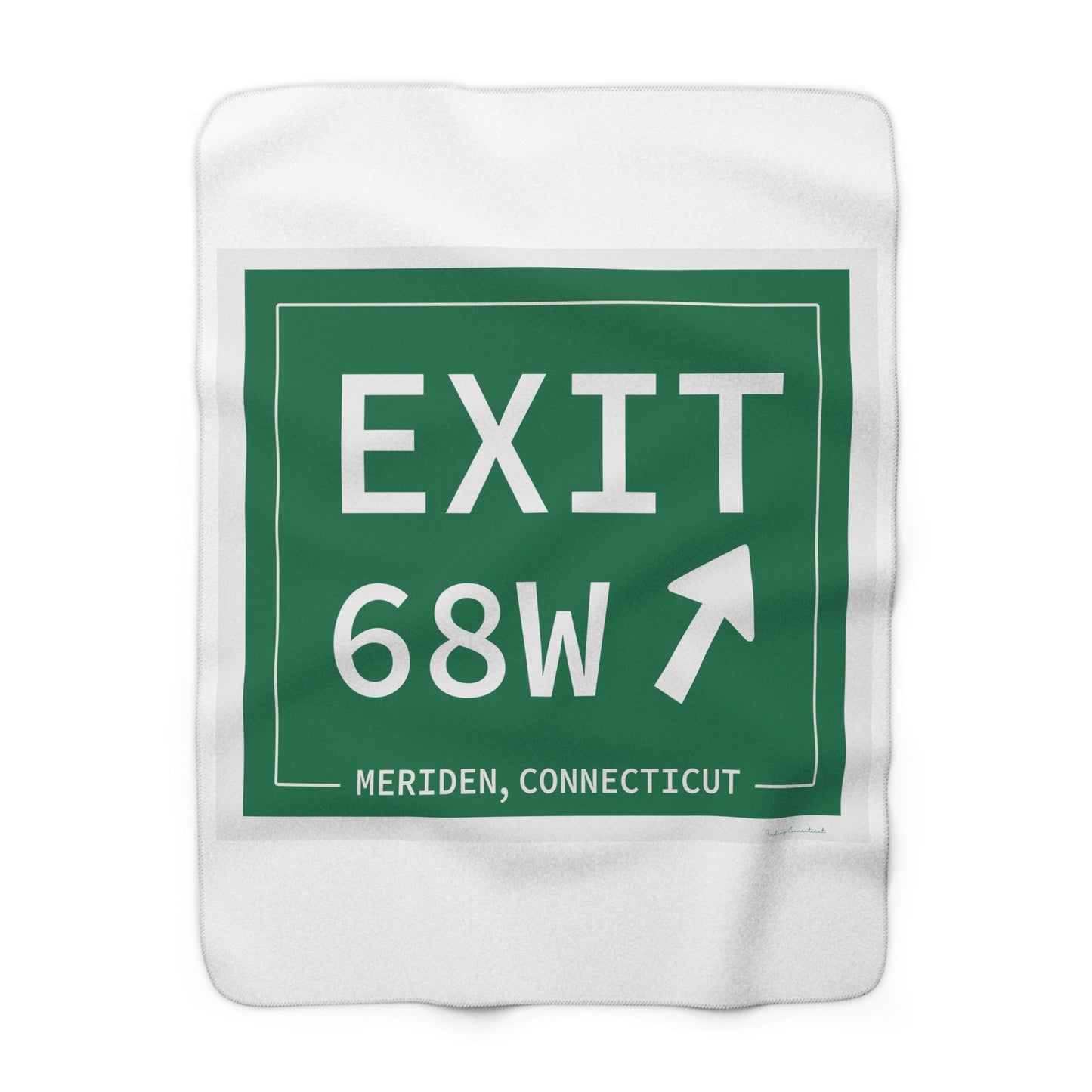 Vintage Exit 68W WCP Sign Sherpa Fleece Blanket