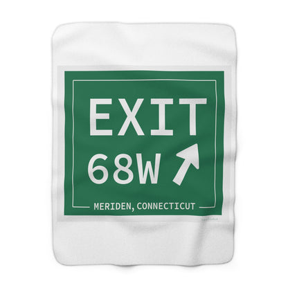 Vintage Exit 68W WCP Sign Sherpa Fleece Blanket