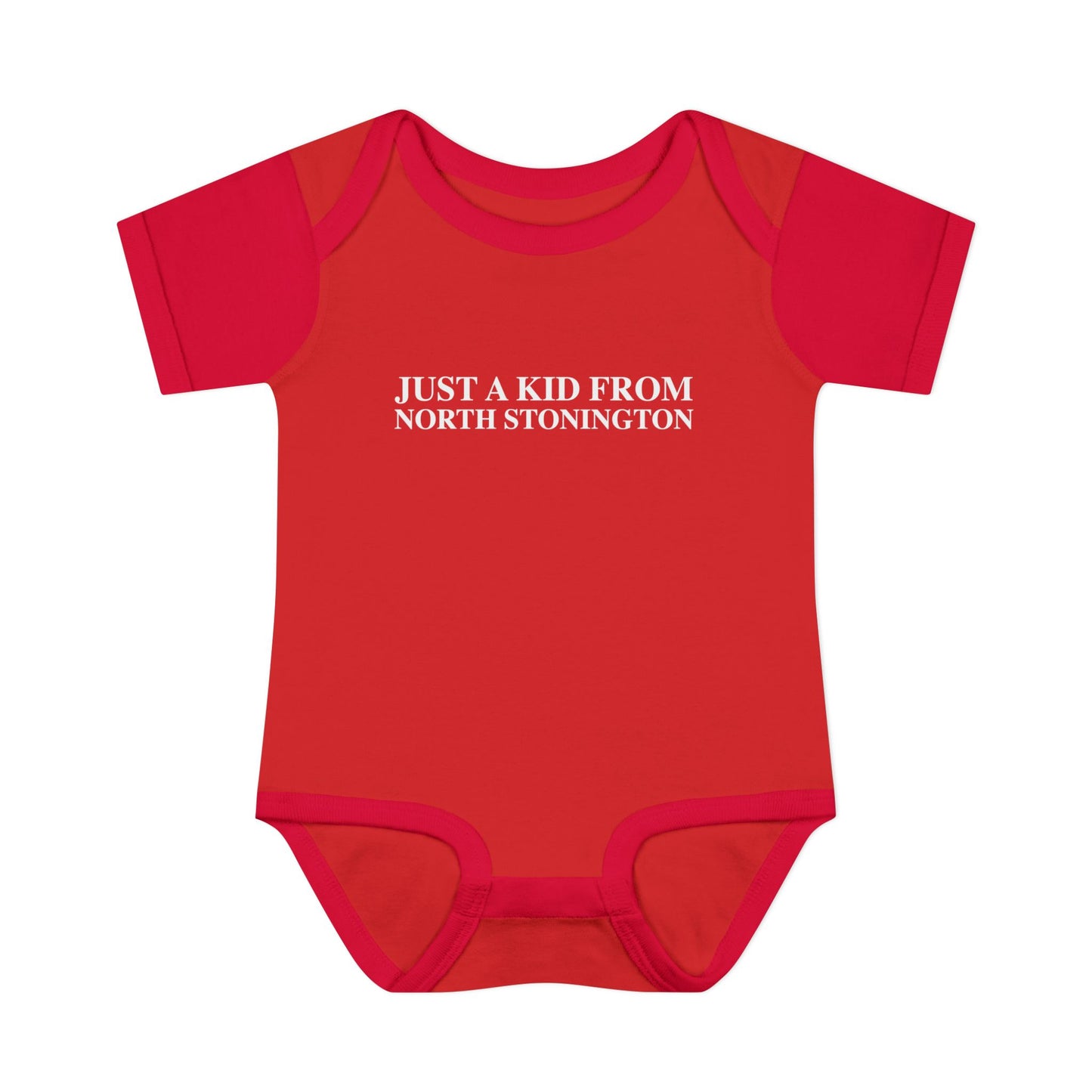 Just a kid from North Stonington Infant Baby Rib Bodysuit
