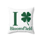 I Clover Bloomfield Spun Polyester Square Pillow