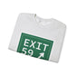 Vintage Exit 59 WCP Sign Unisex Heavy Blend™ Crewneck Sweatshirt