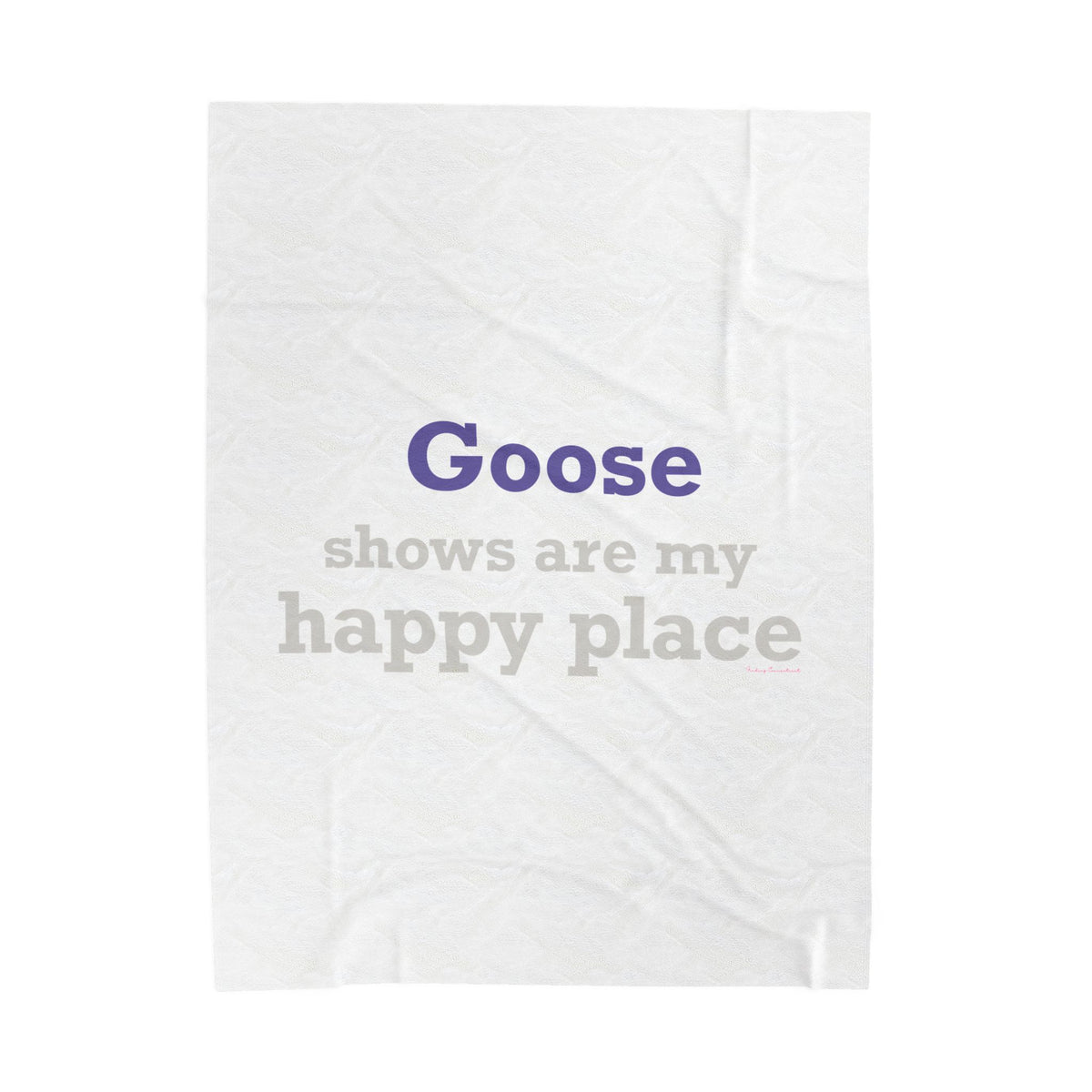 Goose Shows Are My Happy Place  - Gray & Purple Velveteen Plush Blanket