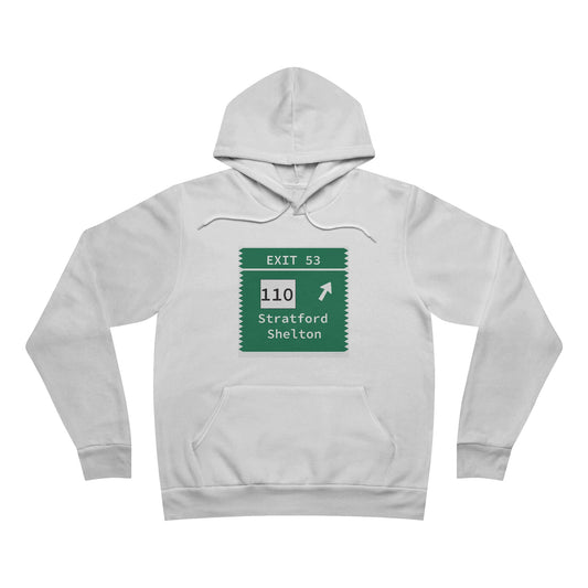 Vintage Merritt Parkway Exit 53 Sign Unisex Sponge Fleece Pullover Hoodie