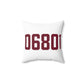06801 Bethel Connecticut Zip Code Spun Polyester Square Pillow