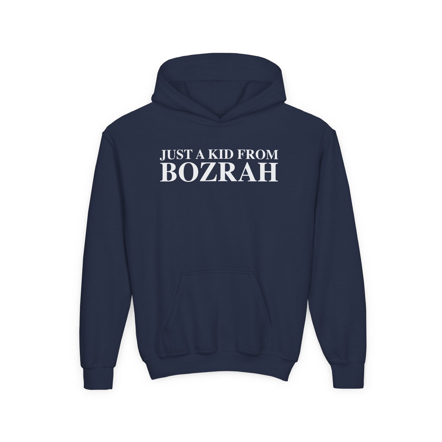 Just a kid from Bozrah Youth Heavy Blend Hooded Sweatshirt