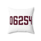 06254 Franklin Connecticut Zip Code Spun Polyester Square Pillow